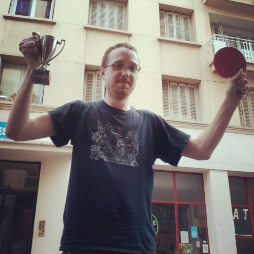 Le vainqueur du tournoi de ping-pong 2013!